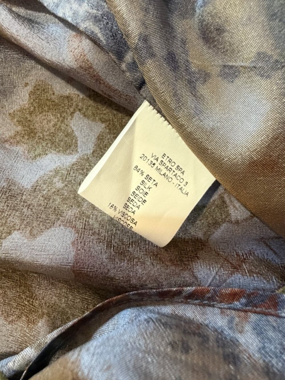 ETRO Italy Silk Women's Kimono Floral Metallic Open Front Tie Waist Jacket Sz 4 - Picture 7 of 10
